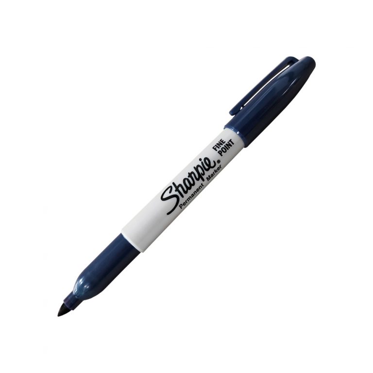 Marcador Permanente Sharpie Fine Azul Marino Punto Fino Thoro