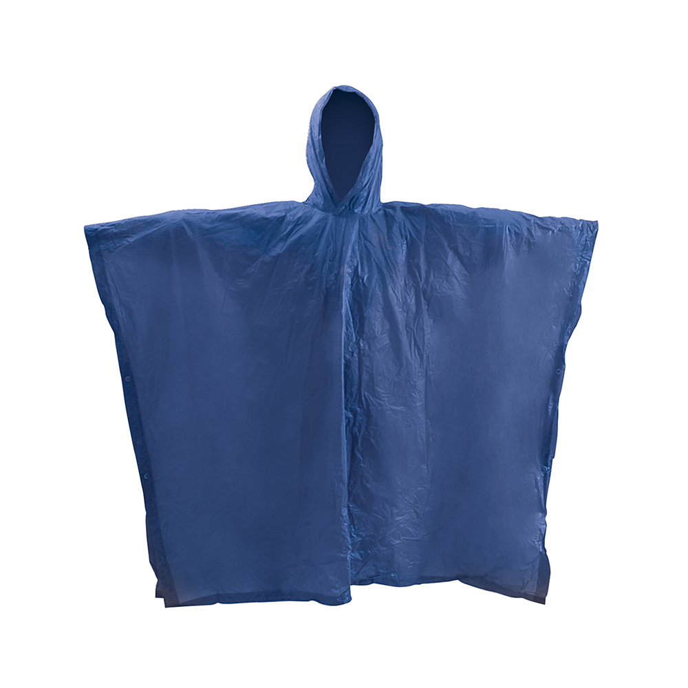 Poncho de PVC con Capucha Impermeable Azul