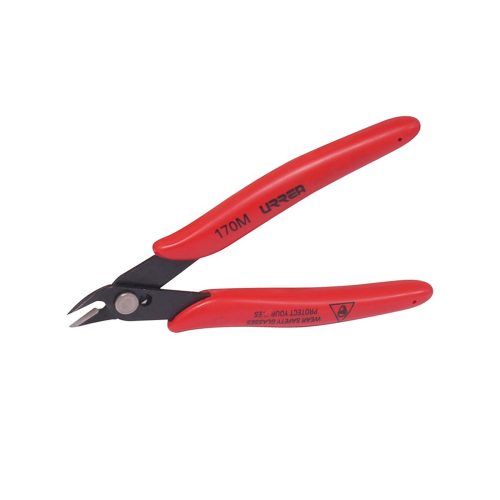 PINZA PARA ELECTRONICA URREA 170M CORTE AL RAS 22 GRADOS DE 5-1/8''