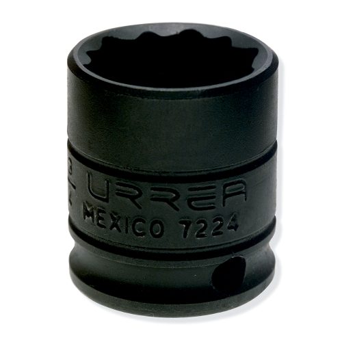 DADO DE IMPACTO URREA 7224 EN PULGADAS CUADRO DE 3/8'' CON 12 PUNTAS 3/4''