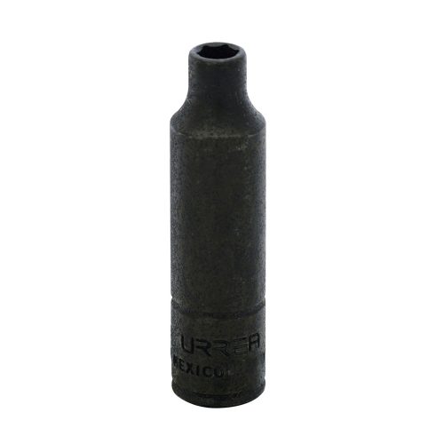 DADO DE IMPACTO URREA 6507HM LARGO MÉTRICO CUADRO DE 1/4'' 6 PUNTAS 7 MILIMETROS