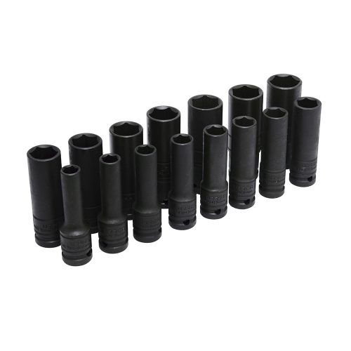 JUEGO DE 15 DADOS DE IMPACTO URREA 73214M LARGOS MÉTRICOS 1/2''