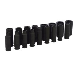 JUEGO DE 17 DADOS URREA 72216 DE IMPACTO LARGOS MÉTRICOS 3/8''