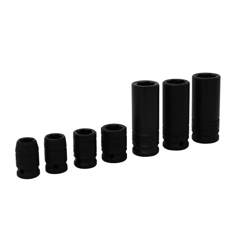 JUEGO DE 7 DADOS URREA 7400CA DE IMPACTO LARGOS EN PULGADAS 1/2''