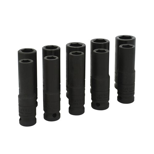 JUEGO DE 10 DADOS URREA 73212M DE IMPACTO LARGOS MÉTRICOS 1/2''