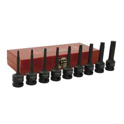 JUEGO DE 9 DADOS URREA 74400 DE IMPACTO PUNTA TORX® 1/2''
