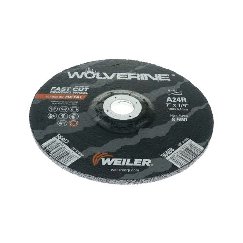 DISCO DE DESBASTE WEILER WOLVERINE 56467W A24R TIPO 27 6'' X 1/4''  ENTRADA 7/8'' - Image 3