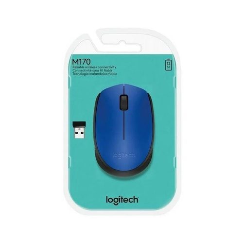 MOUSE INALAMBRICO LOGITECH M170 AZUL CON NEGRO MOULOG1770 - Image 3