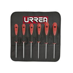 JUEGO DE DESTORNILLADORES URREA 83W CON 6 PIEZAS BIMATERIAL PUNTA TORX