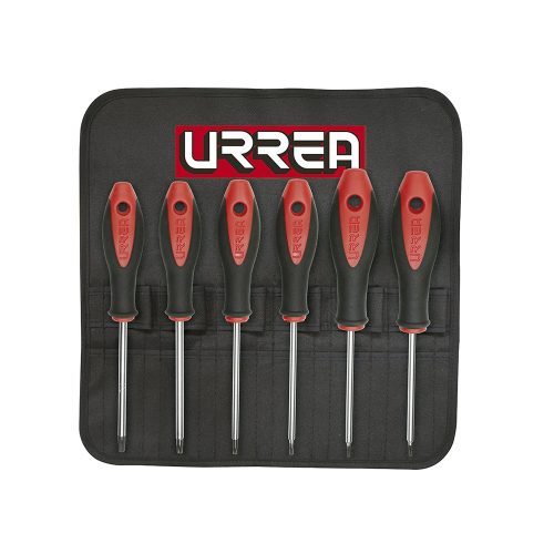 JUEGO DE DESTORNILLADORES URREA 83W CON 6 PIEZAS BIMATERIAL PUNTA TORX
