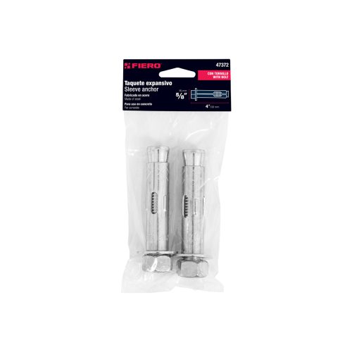 TAQUETES EXPANSIVOS CON TORNILLOS TRUPER FIERO TAE-5/8T BOLSA CON 4 PIEZAS DE 5/8 PULGADAS