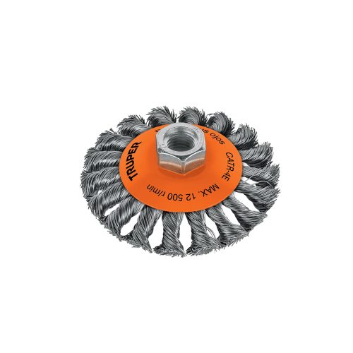 CARDA TRUPER  CATR-4E ALAMBRE TRENZADO TIPO CÓNICO 4" EJE 5/8"-11
