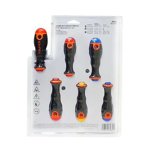 JUEGO DE 6 DESARMADORES CON MANGO COMFORT GRIP TRUPER DTJ-6B - Image 3