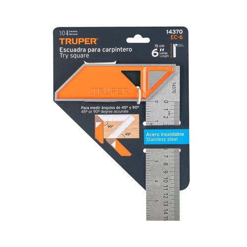 ESCUADRA PARA CARPINTERO CON MANGO DE ALUMINIO TRUPER EC-6 - Image 3