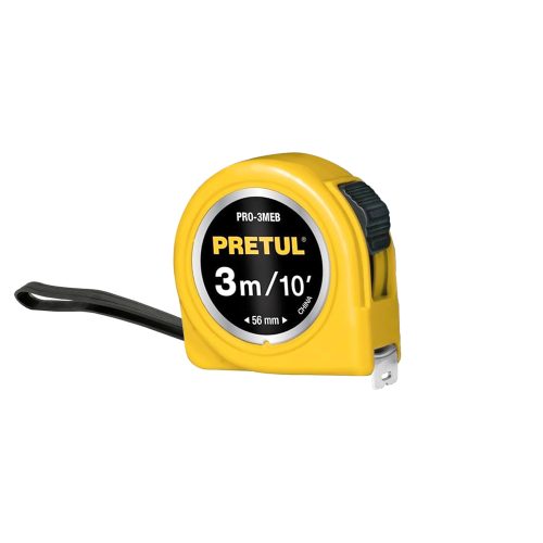 FLEXOMETRO EN TARJETA PLASTICA DE 3 METROS TRUPER PRETUL PRO-3MEB