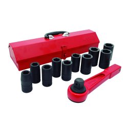 JUEGO DE 12 DADOS DE IMPACTO Y ACCESORIOS 3/4'' URREA 750012LH  LARGOS EN PULGADAS