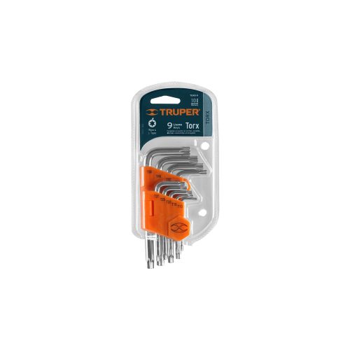 JUEGO DE LLAVES TORX TRUPER TORX-9 CON 9 LLAVES