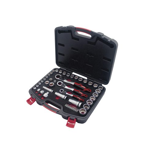 JUEGO DE DADOS Y ACCESORIOS URREA JGT01 CON 49 PIEZAS GO-THROUGH