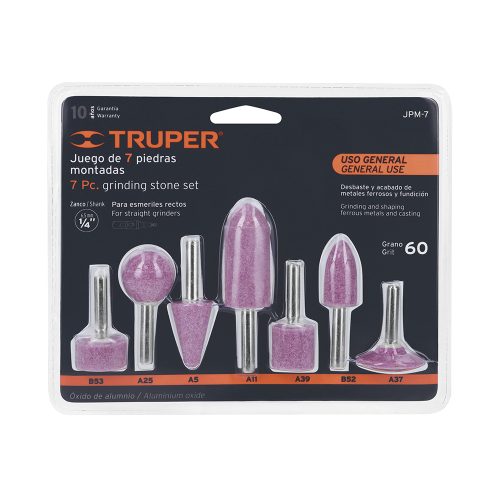JUEGO DE MONTADAS ZANCO TRUPER JPM-7 DE 7 PIEZAS 1/4"