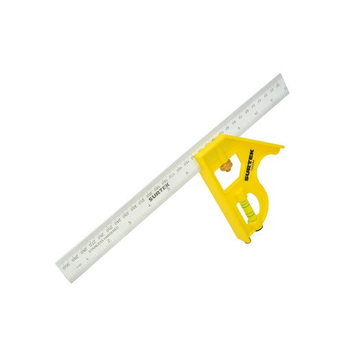 ESCUADRA DE COMBINACION SURTEK 122265 CON MANGO DE PLASTICO 12"