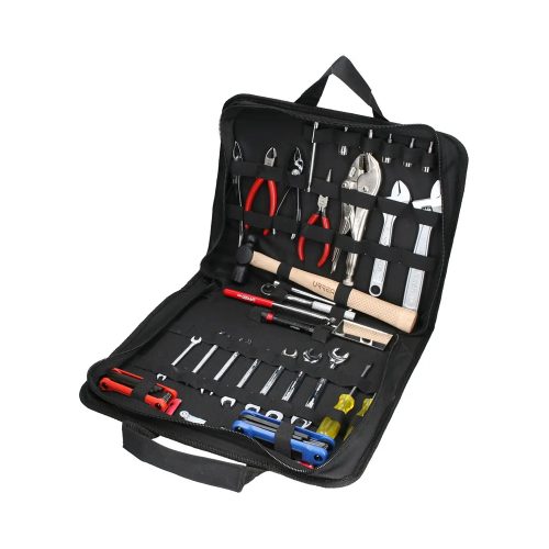 JUEGO COMBINADO AUTOMOTRIZ URREA JAU31 PARA REPARACION BASICA 31 PIEZAS CON PORTAFOLIO