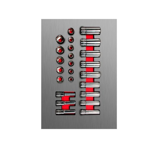 JUEGO DE DADOS CORTOS Y LARGOS URREA CH107L CON 24 PIEZAS CUADRO DE 3/8"