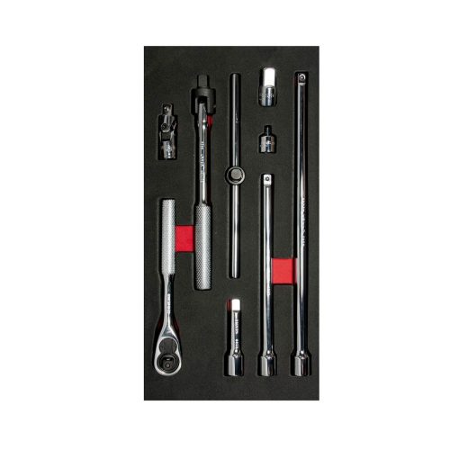 JUEGO DE ACCESORIOS URREA CH105 CON 9 PIEZAS CUADRO DE 3/8"