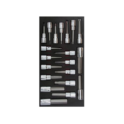 JUEGO DE DADOS URREA CH110 CON 20 PIEZAS CUADRO DE 1/2"