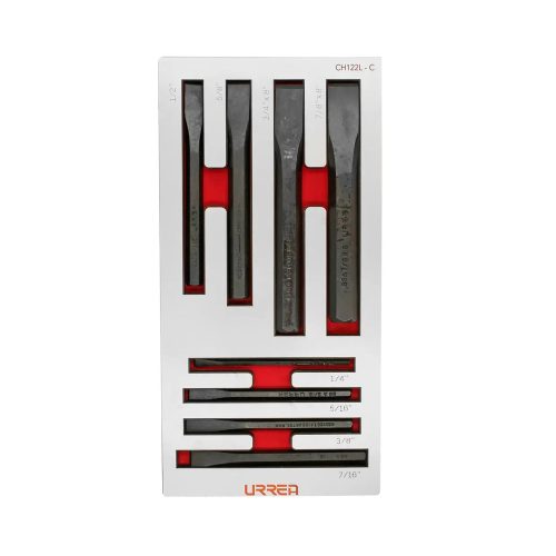 JUEGO DE CINCELES URREA CH122L CON 8 PIEZAS