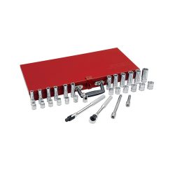 JUEGO DE DADOS LARGOS Y ACCESORIOS URREA 52220 CON 30 PIEZAS DE 3/8''
