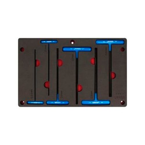 JUEGO DE LLAVES HEXAGONALES URREA CH274P CON 7 PIEZAS TIPO T METRICAS