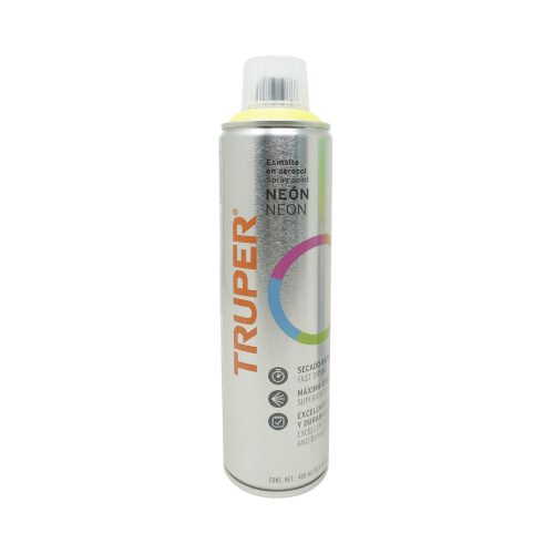 PINTURA EN AEROSOL TRUPER 12062 AMARILLO NEON, BOTE ESBELTO 400ML