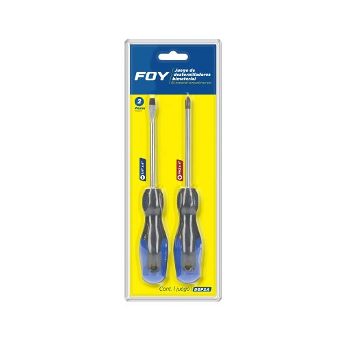 JUEGO DE DESTORNILLADORES URREA FOY DBP2A MANGO BIMATERIAL 2 PIEZAS