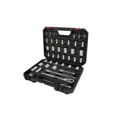 JUEGO DE DADOS Y ACCESORIOS URREA 5400CB CON 42 PIEZAS DE 1/2''