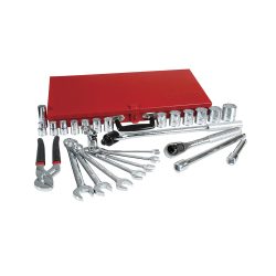 JUEGO DE DADOS Y ACCESORIOS URREA 5404B CON 28 PIEZAS EN PULGADAS DE 1/2''