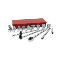 JUEGO DE DADOS Y ACCESORIOS URREA 55102H CON 21 PIEZAS 3/4''