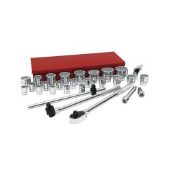 JUEGO DE DADOS Y ACCESORIOS URREA 55202 CON 29 PIEZAS 3/4''
