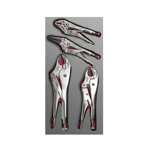 JUEGO DE PINZAS DE PRESION URREA CH127L CON 4 PIEZAS