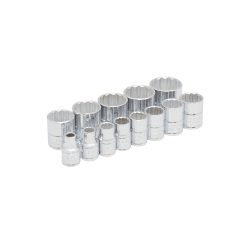 JUEGO DE DADOS URREA 52124 CON 13 PIEZAS RIEL EN PULGADAS 3/8''