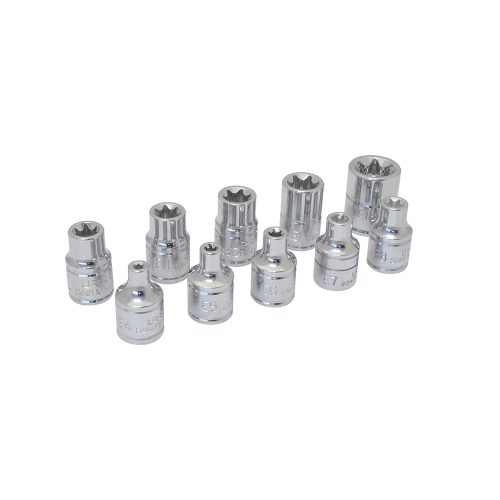 JUEGO DE DADOS URREA 5200TX CON 10 PIEZAS PUNTA TORX