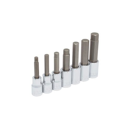 JUEGO DE DADOS URREA 54417 CON 7 PIEZAS Y PUNTA HEXAGONAL CUADRO DE 1/2''