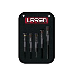 JUEGO DE DESTORNILLADORES URREA 9500BC CON 5 PIEZAS ESD PUNTA PLANA Y PHILLIPS DE PRECISION