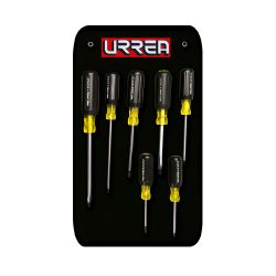 JUEGO DE DESTORNILLADORES URREA 9400A CON 7 PIEZAS CUSHION GRIP COMBINADO