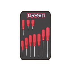 JUEGO DE DESTORNILLADORES URREA JBU03 CON 10 PIEZAS SERIE R COMBINADO
