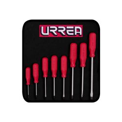 JUEGO DE DESTORNILLADORES URREA 9600DR CON 8 PIEZAS SERIE R COMBINADO