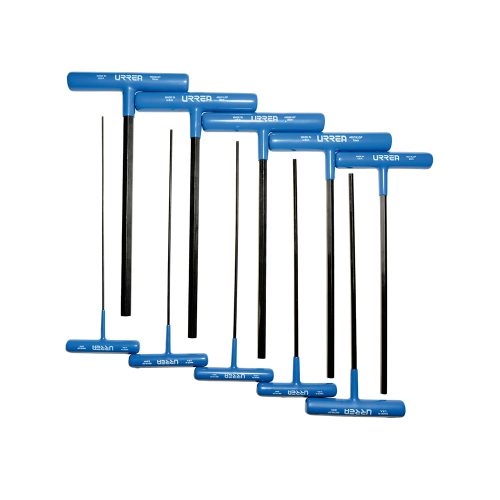 JUEGO DE LLAVES ALLEN HEXAGONALES T URREA 4965LGPM CON 10 PIEZAS ERGONÓMICAS MÉTRICAS 9 PULGADAS