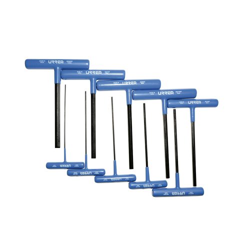 JUEGO DE LLAVES ALLEN HEXAGONALES T URREA 4965GPM CON 10 PIEZAS ERGONOMICAS METRICAS 6''