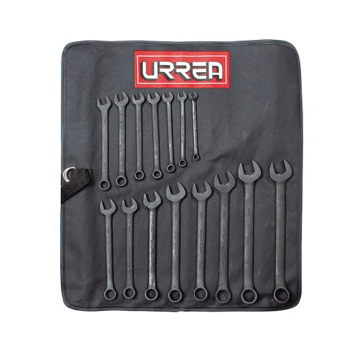JUEGO DE LLAVES COMBINADAS URREA 1200FB CON 15 PIEZAS BLACK DE 12 PUNTAS