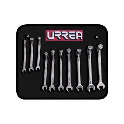 JUEGO DE LLAVES FLEXIBLES URREA 1270HMF CON 10 PIEZAS METRICAS