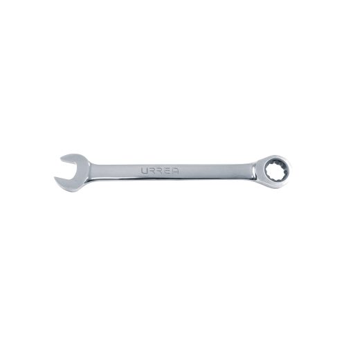 LLAVE COMBINADA URREA 1236CM PULIDO ESPEJO DE MATRACA EN PULGADAS CON 12 PUNTAS DE 1-1/8''